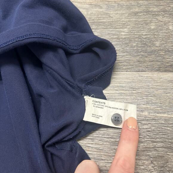 Greyson Navy Blue Mens XL Short Sleeve Luxury‎ Performance Golf Pique Polo Shirt - Picture 5 of 8